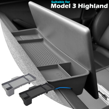 Για Tesla Model 3 Highland 2024 Silicone Storage Box Ταμπλό Δίσκος αποθήκευσης ETC Tissue Box Κεντρική κονσόλα Οθόνη Πίσω Organizer