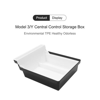 Για Tesla Model 3 Y White Storage Box Αυτοκίνητο Διπλό Επίπεδο Οθόνη Ταμπλό Υποβραχιόνιο Κεντρικά Κουτιά ελέγχου Αξεσουάρ εσωτερικού αυτοκινήτου