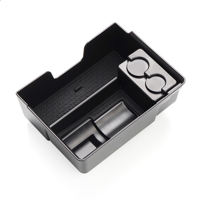 Accesorii pentru Tesla Model 3 Tavă organizatoare pentru consola centrală cu suport pentru adaptor de încărcare, suport pentru monede și ochelari de soare pentru modelul 3