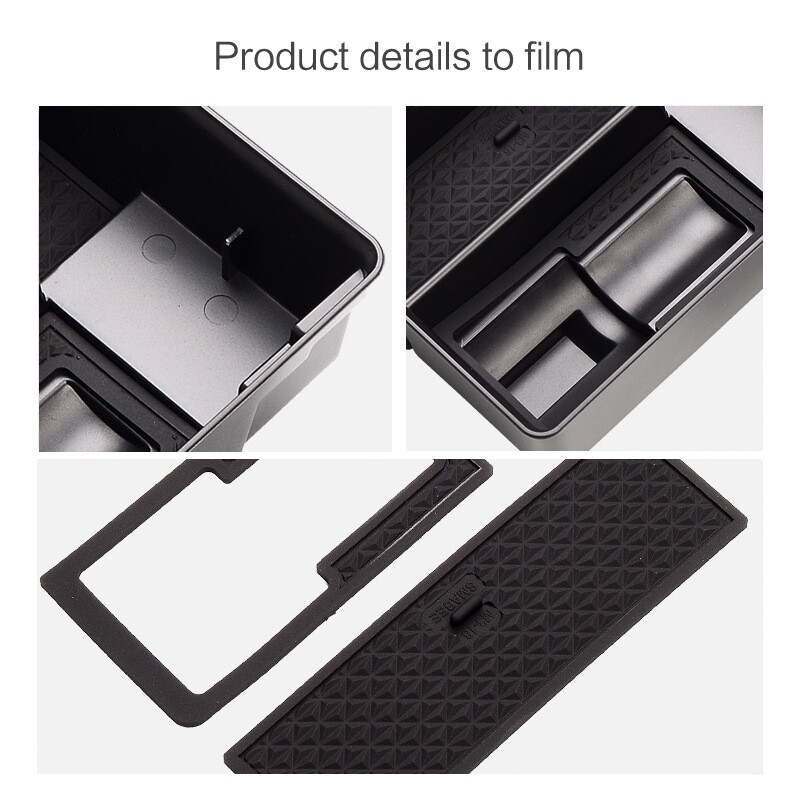 Accesorii pentru Tesla Model 3 Tavă organizatoare pentru consola centrală cu suport pentru adaptor de încărcare, suport pentru monede și ochelari de soare pentru modelul 3