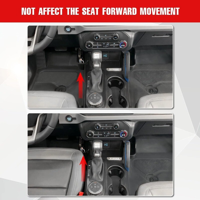 Cutie de depozitare a schimbătorului de viteze pentru consola centrală pentru Ford Bronco 2021 2022 2023 2024, tavă de depozitare laterală organizatoare pentru accesorii Bronco