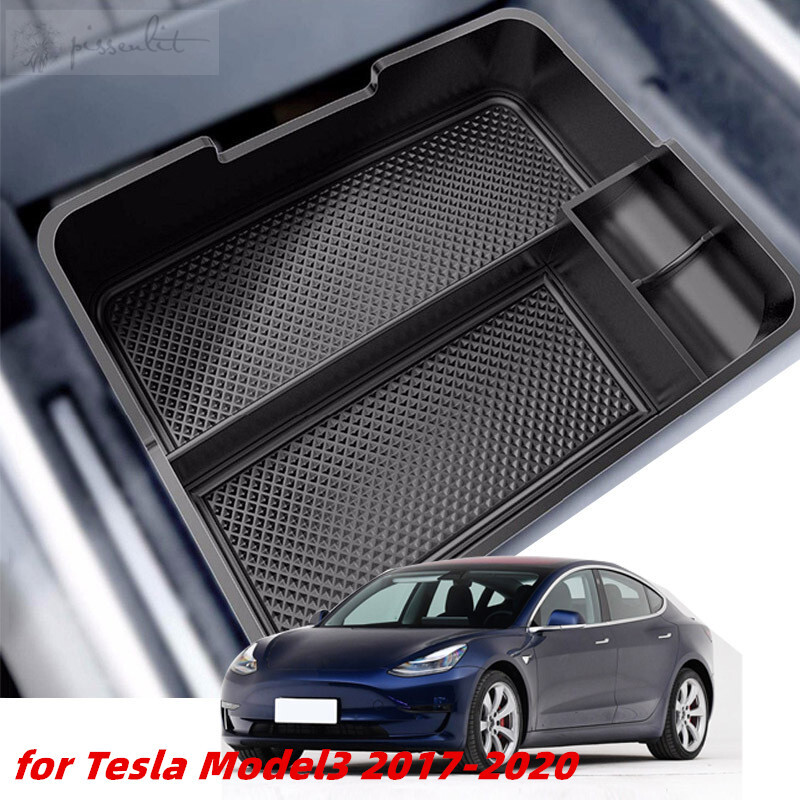 Cutie de depozitare pentru cotieră centrală pentru mașină, container auto, cutie organizatoare pentru mănuși, depozitare, ordonare pentru Tesla Model 3 2017 2018 2019, accesorii