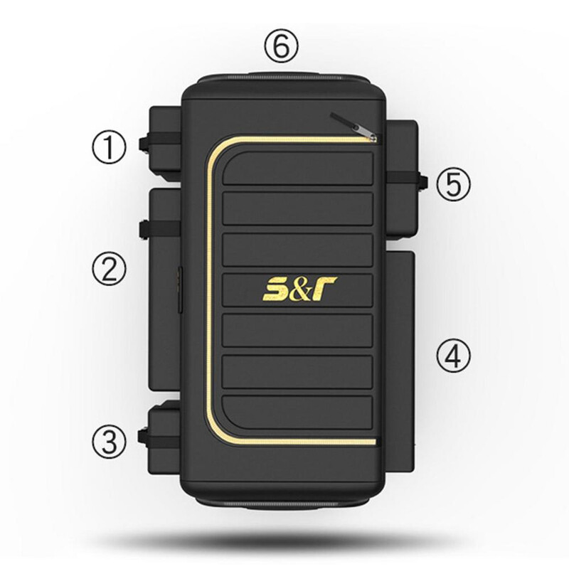Paredzēts Tesla Model 3 Medel Y bagāžnieka glabāšanas organizatoram ar vāku automašīnas bagāžnieka organizatora uzglabāšanas kastei Oksfordas auduma salokāms organizators