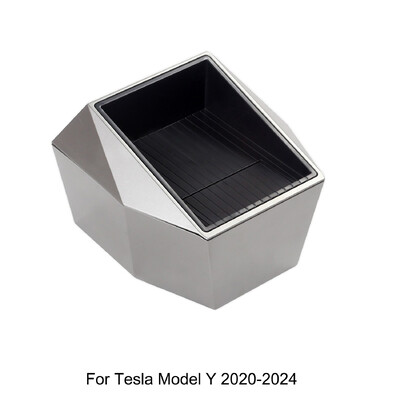 Pentru Tesla Model Y 2021-2024 Cutie de depozitare pentru consola centrală spate Cybertruck Styling trei straturi Cutie organizatoare ABS Accesorii auto