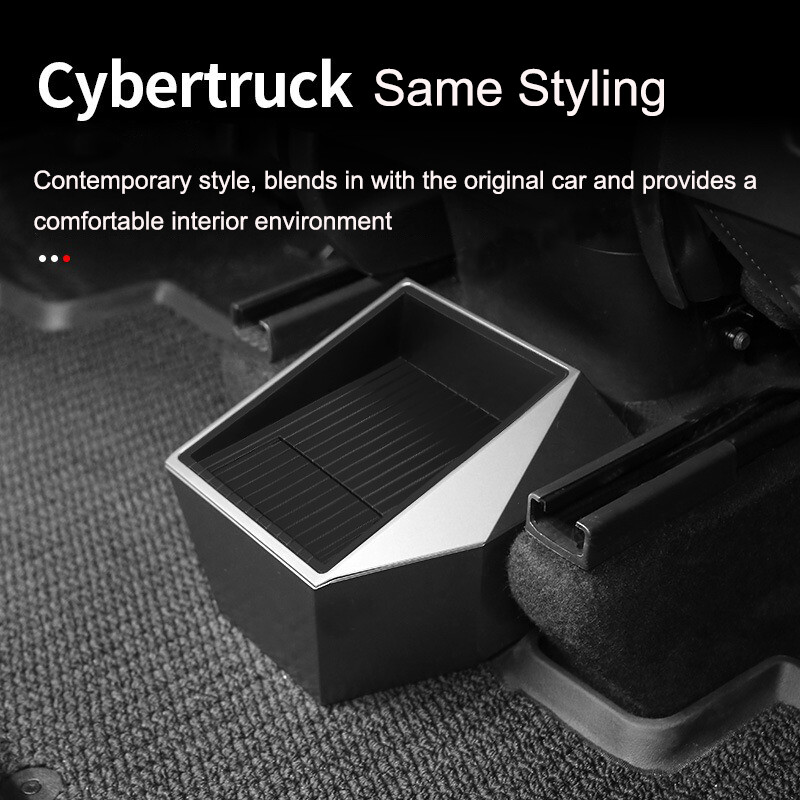 Pentru Tesla Model Y 2021-2024 Cutie de depozitare pentru consola centrală spate Cybertruck Styling trei straturi Cutie organizatoare ABS Accesorii auto