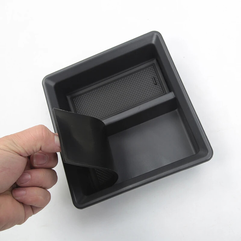 Cutie de depozitare pentru Tesla Model 3 Y Consola centrală Cotiere centrale tăvi Organizator auto Container Suport pentru carcasă flocata 2021-2023