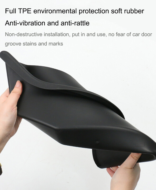 Tesla Model 3 Highalnd 2023-2024 Ajtó tárolódobozhoz Ajtó Szőnyeg Ajtó Szőnyeg oldalsó TPE szőnyegekhez Vízálló gumi teljes burkolat