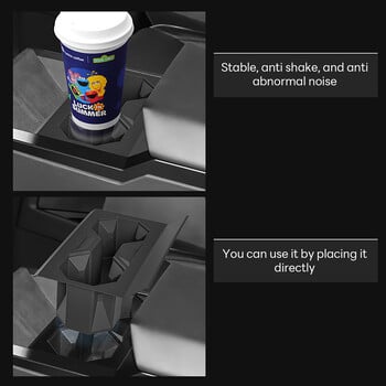 Για το 2024 Tesla Cybertruck Central Console Insert Silicone Drink Organizer Αξεσουάρ εσωτερικής αναβάθμισης