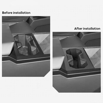 Για το 2024 Tesla Cybertruck Central Console Insert Silicone Drink Organizer Αξεσουάρ εσωτερικής αναβάθμισης