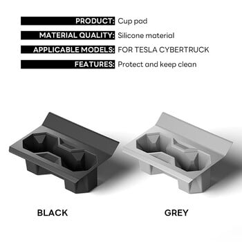 Για το 2024 Tesla Cybertruck Central Console Insert Silicone Drink Organizer Αξεσουάρ εσωτερικής αναβάθμισης