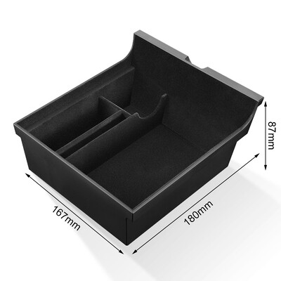 Για Tesla Model 3 Y 2022 2023 Storage Box Car Central Armrest Flocking/ABS Storage Box Organizer Model 3 2021 Accessories