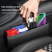 1PC Δερμάτινο Car Organizer Box Κάθισμα αυτοκινήτου με σχισμή κενό τσέπη Πολυλειτουργικό κάθισμα οδηγού Θήκη αποθήκευσης αυτοκινήτου Εσωτερικά αξεσουάρ αυτοκινήτου