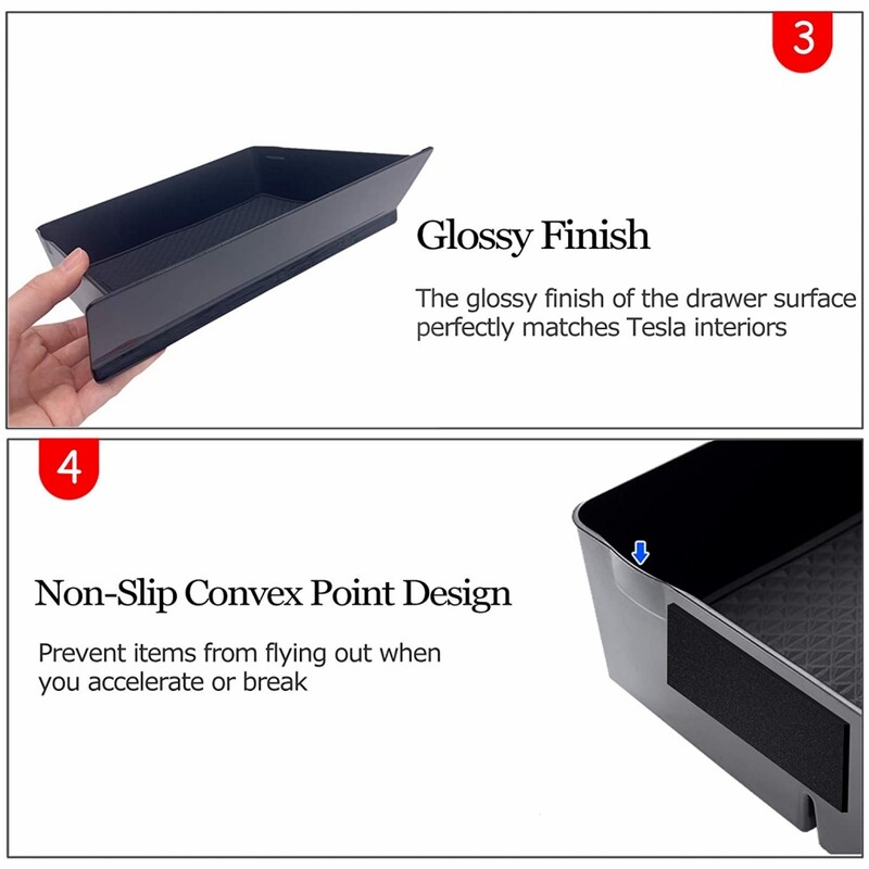 Model S Model X középkonzol rendszerező tárolódobozhoz Egyedi balkormányos Tesla Model S Model X 2012-2021