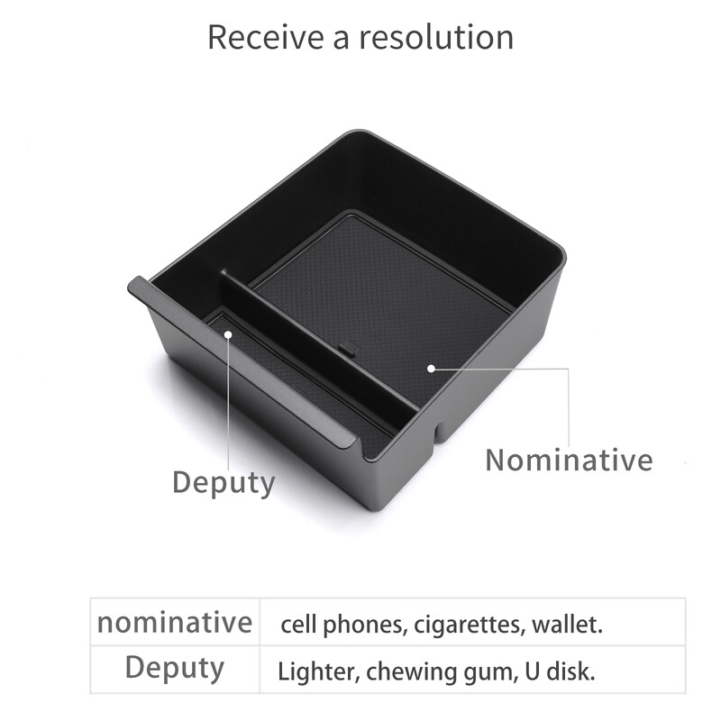 ZUNDUO Cutie de depozitare cotieră centrală auto pentru Tesla Model S Consolă centrală Tavă Organizator Container Accesorii de aranjare Negru