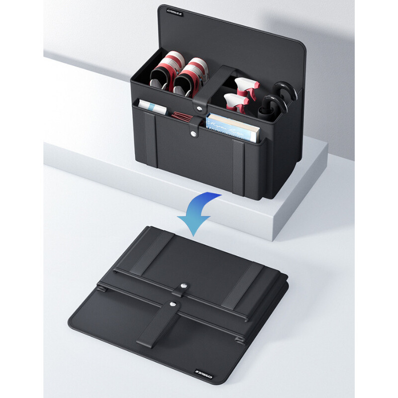 Organizator pentru spate scaun auto Cutie de depozitare reglabilă de mare capacitate Organizator portbagaj pentru bancheta din spate Geantă de băcănie din piele PU