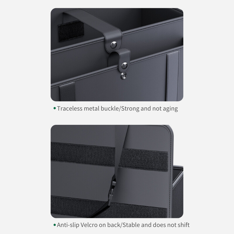 Organizator pentru spate scaun auto Cutie de depozitare reglabilă de mare capacitate Organizator portbagaj pentru bancheta din spate Geantă de băcănie din piele PU