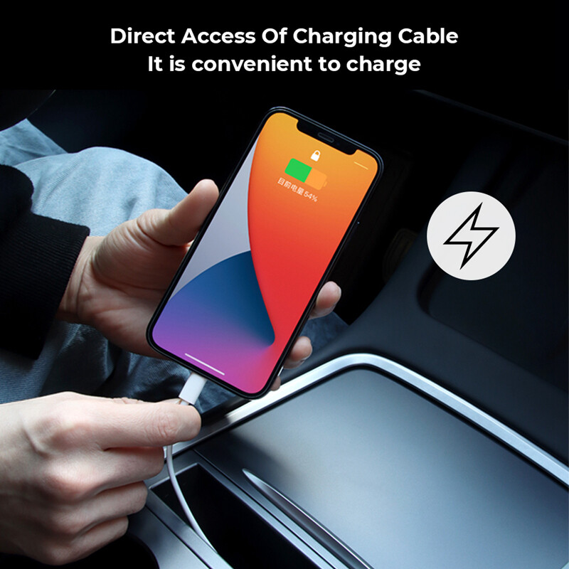 Για Tesla Model Y 3 2023 Κεντρική κονσόλα Υποβραχιόνιο Κουτί αποθήκευσης Κάρτα κλειδί τηλεφώνου φόρτισης καλωδίου οργάνωσης Αποθήκευση ντουλαπάκι τακτοποίησης