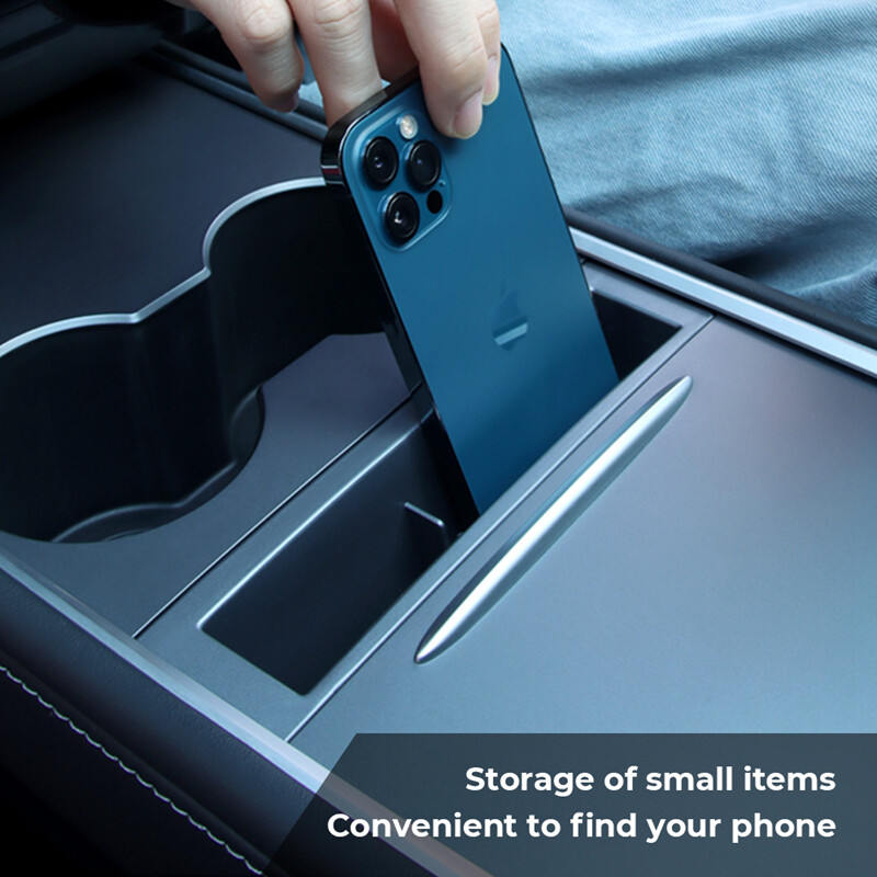 Για Tesla Model Y 3 2023 Κεντρική κονσόλα Υποβραχιόνιο Κουτί αποθήκευσης Κάρτα κλειδί τηλεφώνου φόρτισης καλωδίου οργάνωσης Αποθήκευση ντουλαπάκι τακτοποίησης