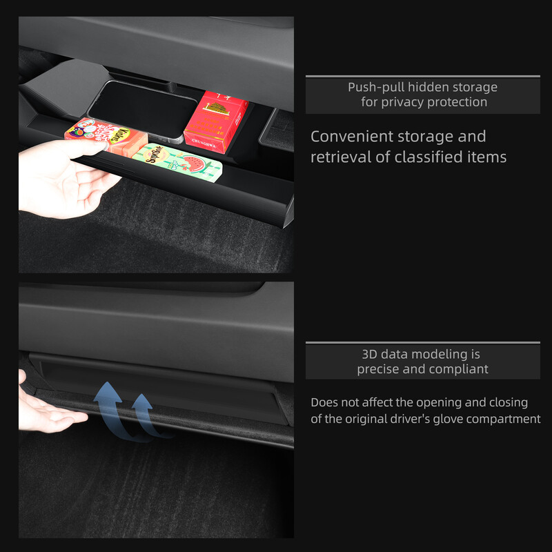 Για Tesla Model 3 Highland Central Control Glove Box Storage Box Model3 2024 Car Storage Tray Shopping Organizer Αξεσουάρ αυτοκινήτου