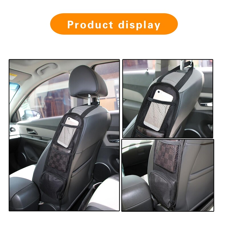 Autoistme külgkorder, autoistme hoiustamiskott, veoauto mitme taskuga joogihoidja, võrktaskuga autoistme telefonihoidik