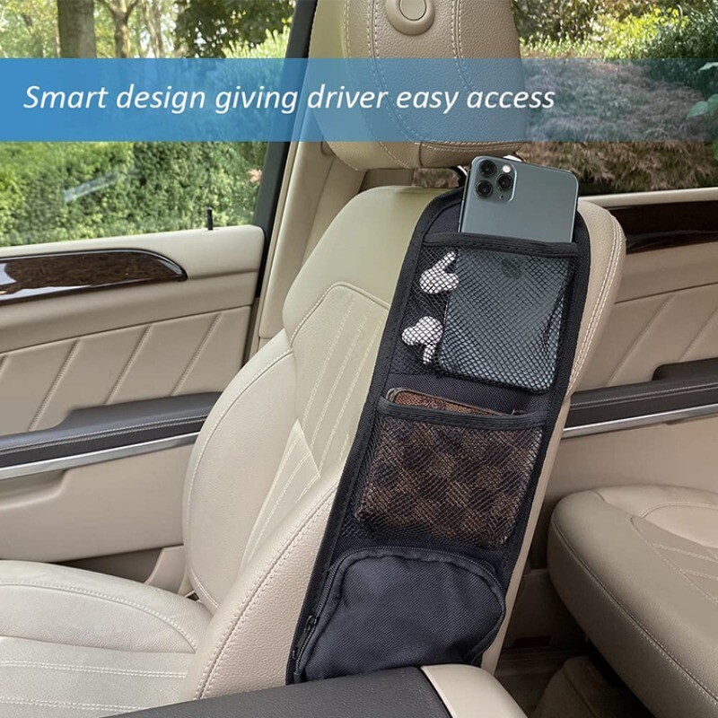 Πλαϊνή οργάνωση καθισμάτων αυτοκινήτου, κρεμαστή τσάντα αποθήκευσης καθισμάτων αυτοκινήτου, θήκη ποτών με πολλές τσέπες φορτηγού, δικτυωτή θήκη τηλεφώνου για κάθισμα αυτοκινήτου