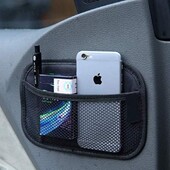 Automašīnas sēdekļa tīkla kabatas turētājs, universāla pašlīmējoša glabāšanas kabata tālruņa somiņai, kartes atslēgas automašīnas sēdekļa aizmugures sānu durvju organizators