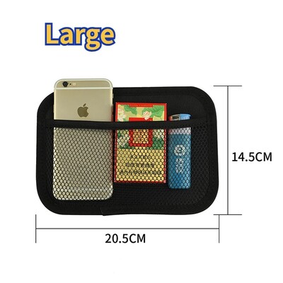 Automašīnas sēdekļa tīkla kabatas turētājs, universāla pašlīmējoša glabāšanas kabata tālruņa somiņai, kartes atslēgas automašīnas sēdekļa aizmugures sānu durvju organizators