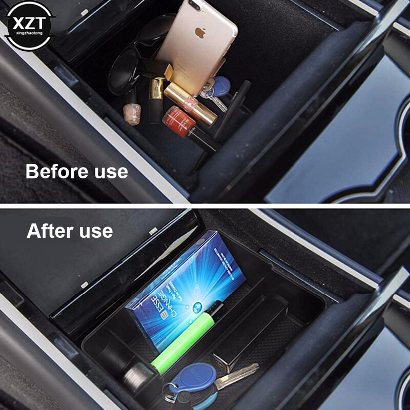 Tesla Model 3 2017 2018 2019 2020 autóhoz, központi kartámasz tárolódobozhoz, központi konzolhoz, rendezőtokhoz, autó belső kiegészítői