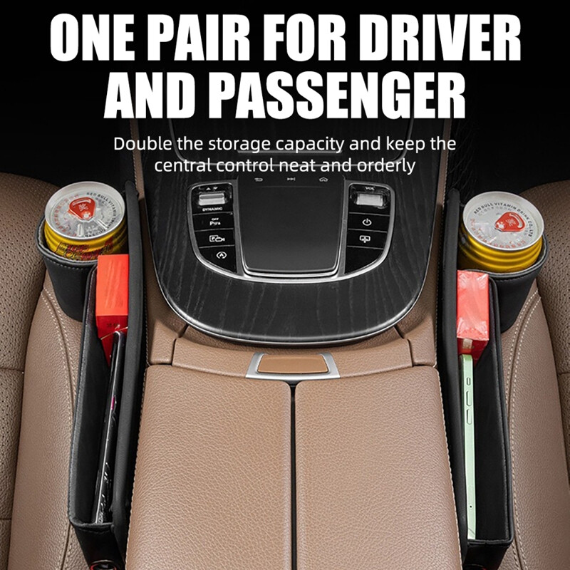 Organizator de goluri pentru scaune de mașină, cutie de depozitare pentru crăpături, consolă multifuncțională, pentru umplerea golurilor pentru scaune de mașină, cu suport pentru pahare, accesorii de interior