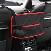 Autós hálós zsebkézitáska tartó Szervező hálós táska két ülés között vezető tároló hálós tasak kézitáska pénztárca korláthoz