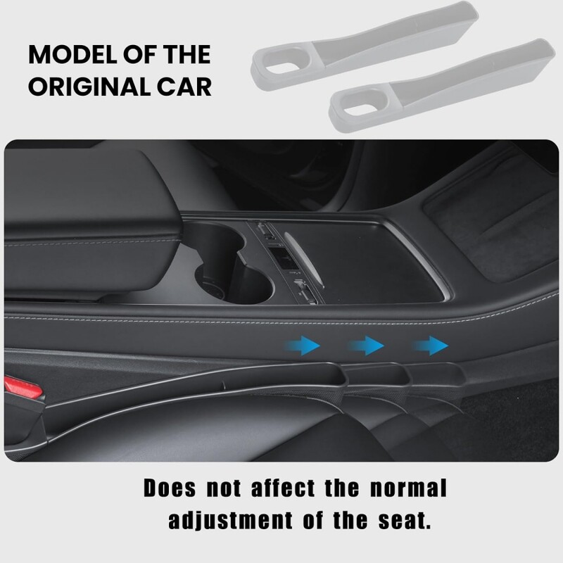 2 DB Tesla Model Y Model 3 2017-2024 középkonzol rendszerező tálca ülés oldalsó tárolódobozzal telefontartó napszemüvegekhez