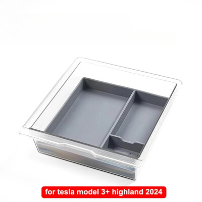 Για Tesla Model 3+ Highland 2024 Central Console Storage Box Organizer βραχίονα διαφανής ομαλή ολίσθηση Νέο Model3 αξεσουάρ