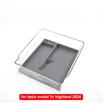 Για Tesla Model 3+ Highland 2024 Central Console Storage Box Organizer βραχίονα διαφανής ομαλή ολίσθηση Νέο Model3 αξεσουάρ
