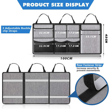 Auto Storage Organizer Car Trunk Bag τσάντα Universal Μεγάλης χωρητικότητας Πίσω Κάθισμα Αποθήκευση Τσάντα Cargo Holder Pocket Organizers Universal