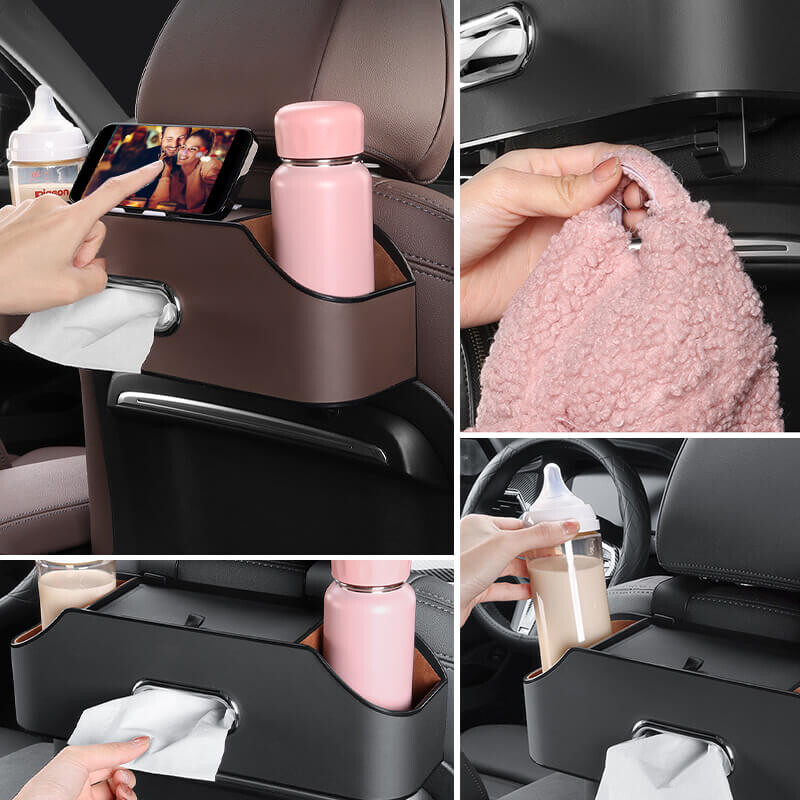 Cutie de depozitare pentru spătarul scaunului de mașină Cutie de depozitare pentru scaunul din spate al mașinii Organizator pentru mașină Husă de buzunar impermeabil pentru telefon pentru scaunul din spate al mașinii Organi