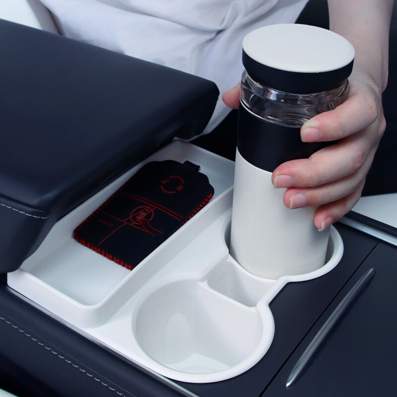 pentru Tesla Model Y suport pentru pahare consola centrală limitator de pahare din silicon, suport pentru pahare pentru compartimentul de depozitare pentru consola centrală