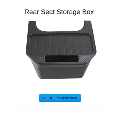 Cel mai nou model Y Organizator pentru consolă centrală spate TPE Cutie de depozitare pentru bancheta din spate Coș de gunoi cu capac anti-alunecare Coș din spate Scaunul al 2-lea rând