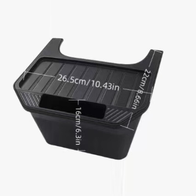 Cel mai nou model Y Organizator pentru consolă centrală spate TPE Cutie de depozitare pentru bancheta din spate Coș de gunoi cu capac anti-alunecare Coș din spate Scaunul al 2-lea rând