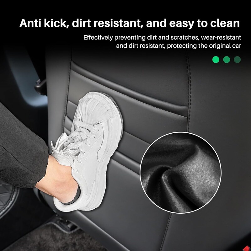 Tesla Model 3 Highland 2024 PU bőr ülés háttámla rúgásvédők Hátsó szőnyegek szervező zseb vízálló karcálló