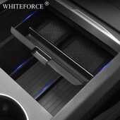 Pentru Tesla Model 3 Highland 2024 Carcasă organizată de depozitare pentru consola centrală Cutie de depozitare pentru cotieră Covoraș anti-alunecare superioară și inferioară din silicon