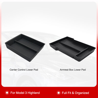 Pentru Tesla Model 3 Highland 2024 Carcasă organizată de depozitare pentru consola centrală Cutie de depozitare pentru cotieră Covoraș anti-alunecare superioară și inferioară din silicon