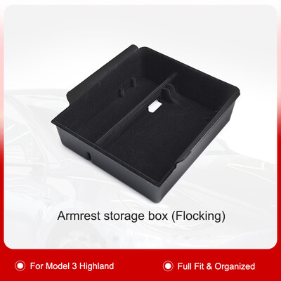 Pentru Tesla Model 3 Highland 2024 Carcasă organizată de depozitare pentru consola centrală Cutie de depozitare pentru cotieră Covoraș anti-alunecare superioară și inferioară din silicon