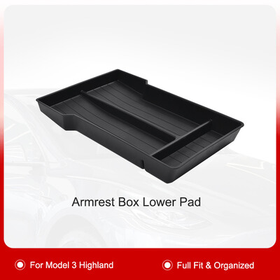 Pentru Tesla Model 3 Highland 2024 Carcasă organizată de depozitare pentru consola centrală Cutie de depozitare pentru cotieră Covoraș anti-alunecare superioară și inferioară din silicon