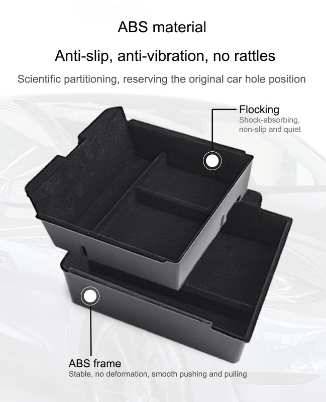 Pentru Tesla Model 3 Highland 2024 Carcasă organizată de depozitare pentru consola centrală Cutie de depozitare pentru cotieră Covoraș anti-alunecare superioară și inferioară din silicon