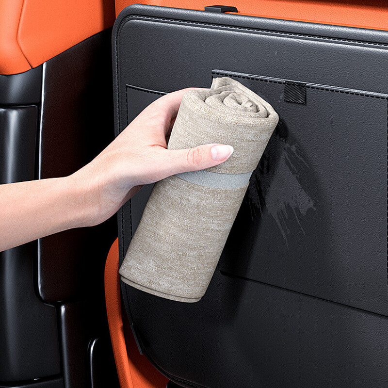2024 Noul scaun de mașină din spate Tampă de depozitare anti-lovitură Geanta de gunoi modernizată Cutie de depozitare din piele de înaltă calitate, convenabilă și universală