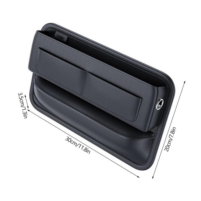 Autósülés réstároló tárolódoboz PU bőr automatikus ülés oldalsó zseb autós konzol ülés réskitöltő rendszerezők tároló tartó