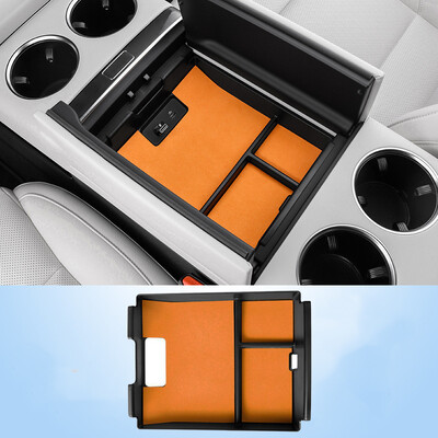 Pentru Lixiang L9 L8 Cutie de depozitare cotiera auto Styling Consolă Centrală Organizator Container Tavă pentru monede Covoraș din piele intoarsa Interior pentru Li L8 L9