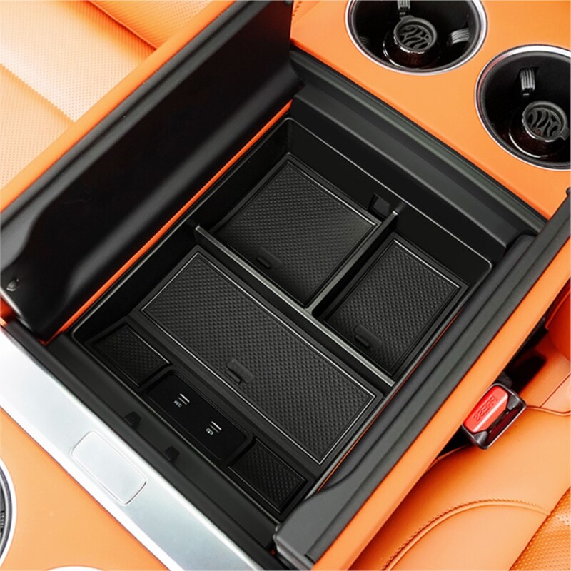 Pentru Lixiang L9 L8 Cutie de depozitare cotiera auto Styling Consolă Centrală Organizator Container Tavă pentru monede Covoraș din piele intoarsa Interior pentru Li L8 L9