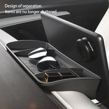 Car Convenient Organizers Box Αντιολισθητική κεντρική κονσόλα Screen Tissue Κρυφό ETC Storage Box Αξεσουάρ για Tesla Model 3 Model Y