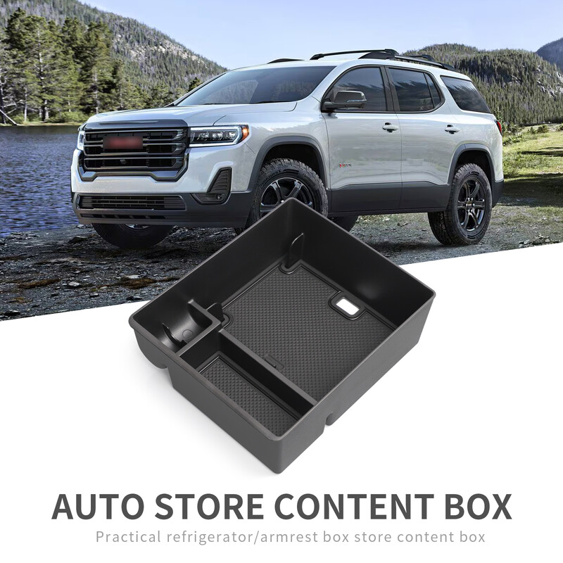 Kartámasz tárolódoboz GMC Acadia 2017 - 2022 2023 autóhoz középkonzol tálca rendező belső kiegészítők rendbetétel fekete